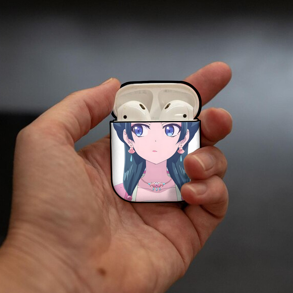 薬屋のひとりごと The Apothecary Diaries AirPods 第2世代保護ケース ハードシェル ブラック 耐衝撃・防指紋・カラビナ付き