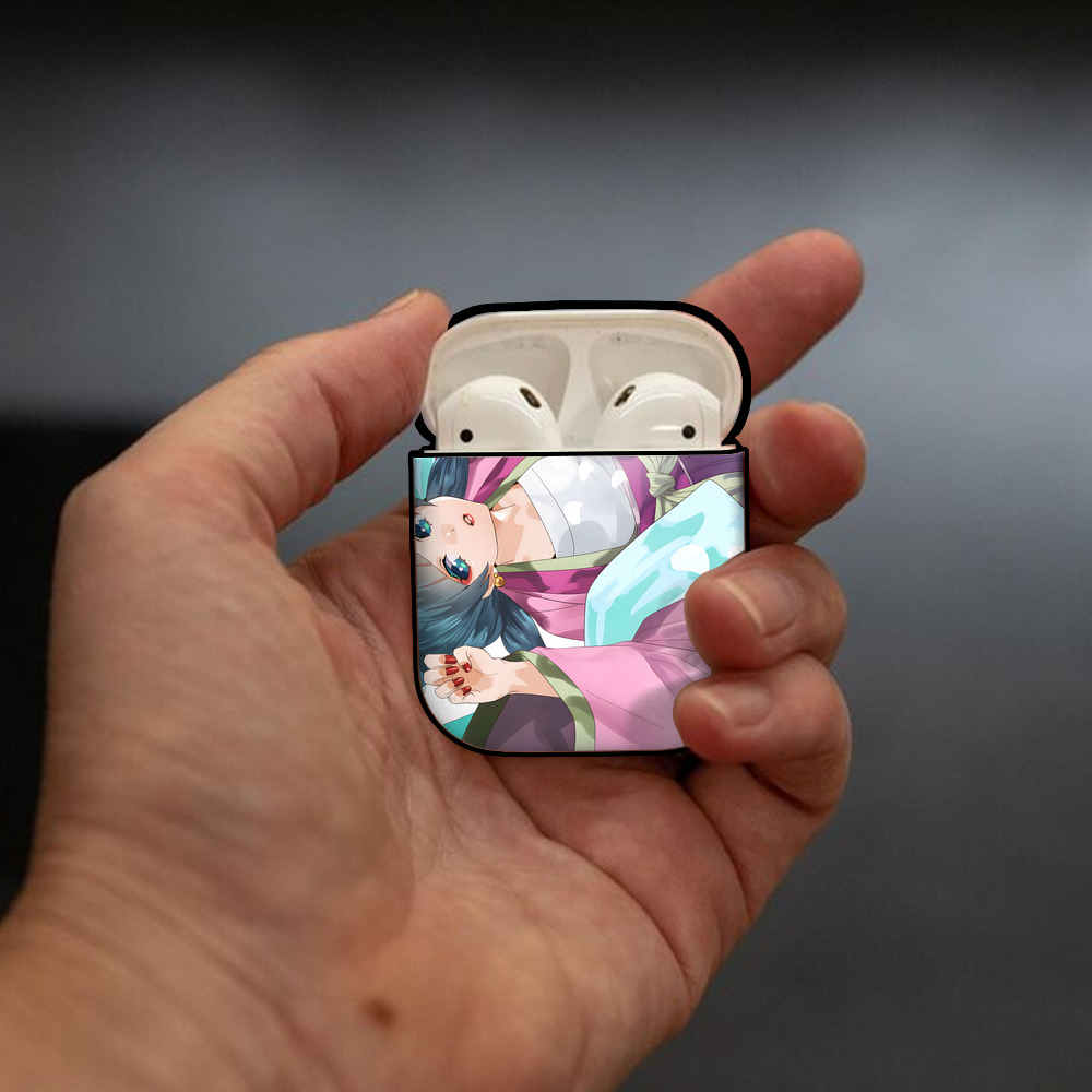 薬屋のひとりごと The Apothecary Diaries AirPods 第2世代保護ケース ハードシェル ブラック 耐衝撃・防指紋・カラビナ付き