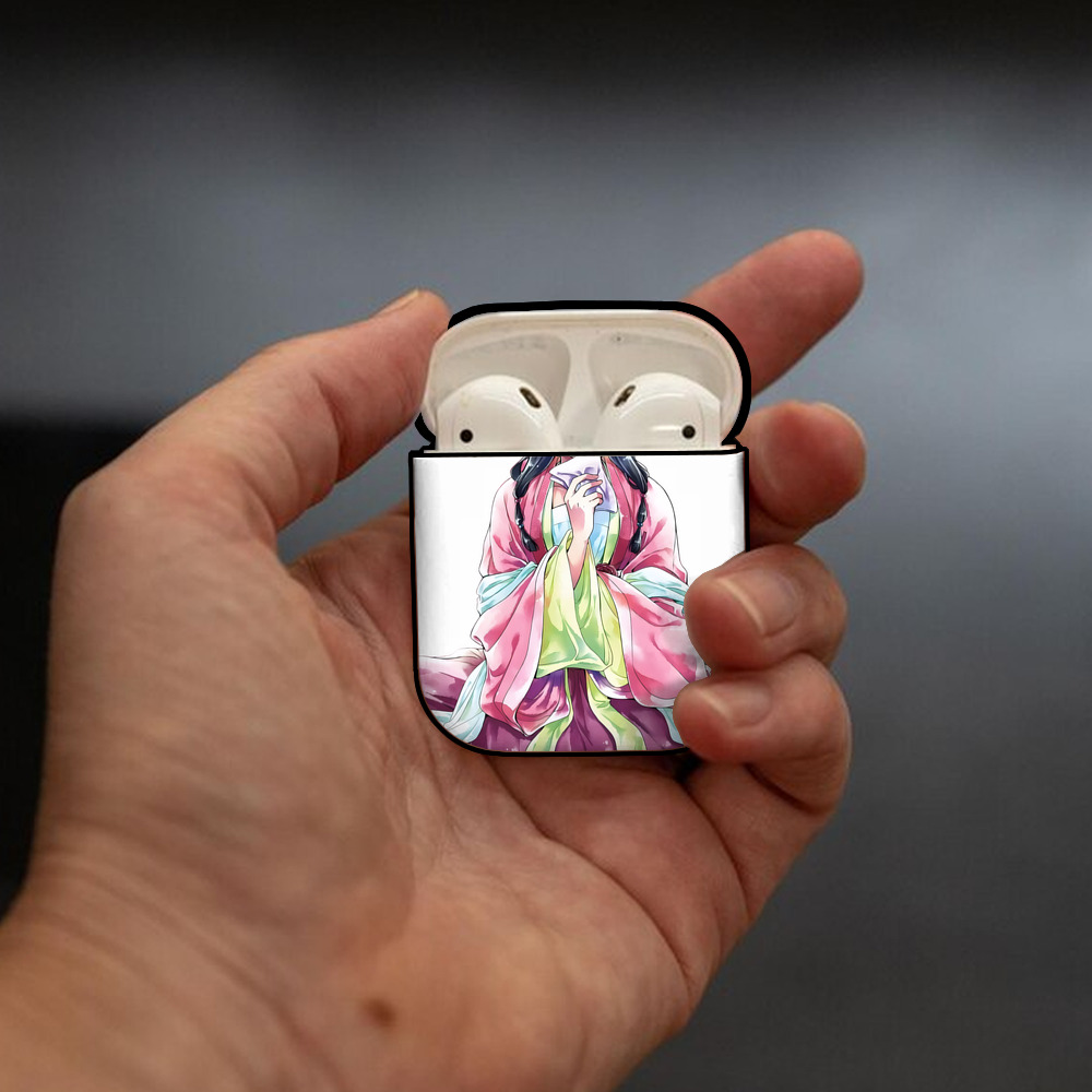 薬屋のひとりごと The Apothecary Diaries AirPods 第2世代保護ケース ハードシェル ブラック 耐衝撃・防指紋・カラビナ付き