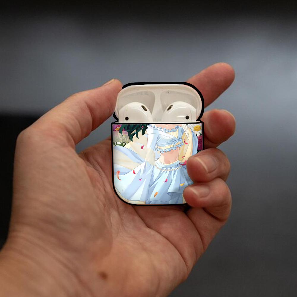 薬屋のひとりごと The Apothecary Diaries AirPods 第2世代保護ケース ハードシェル ブラック 耐衝撃・防指紋・カラビナ付き