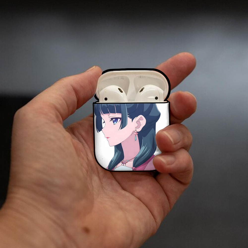 薬屋のひとりごと The Apothecary Diaries AirPods 第2世代保護ケース ハードシェル ブラック 耐衝撃・防指紋・カラビナ付き