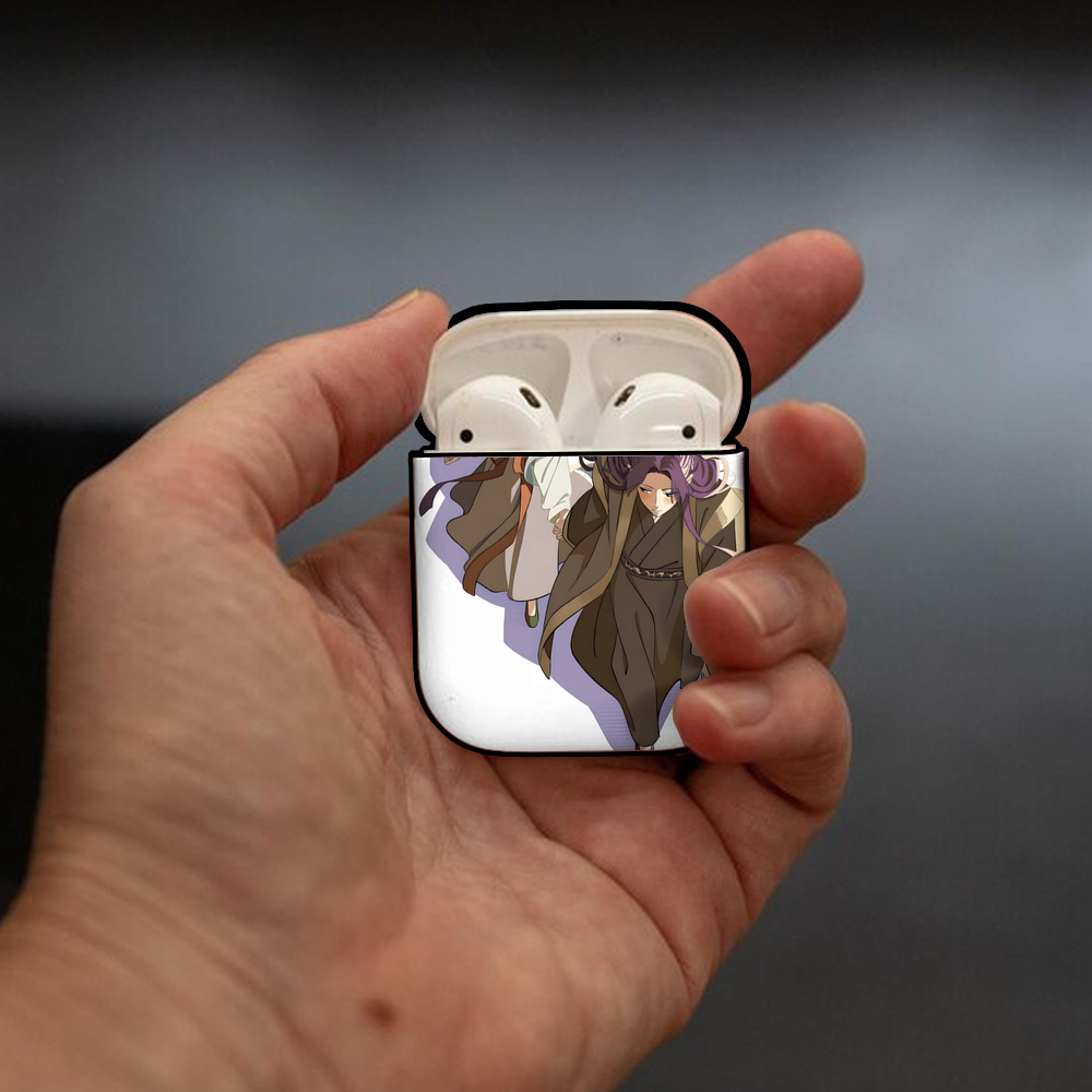 薬屋のひとりごと The Apothecary Diaries AirPods 第2世代保護ケース ハードシェル ブラック 耐衝撃・防指紋・カラビナ付き