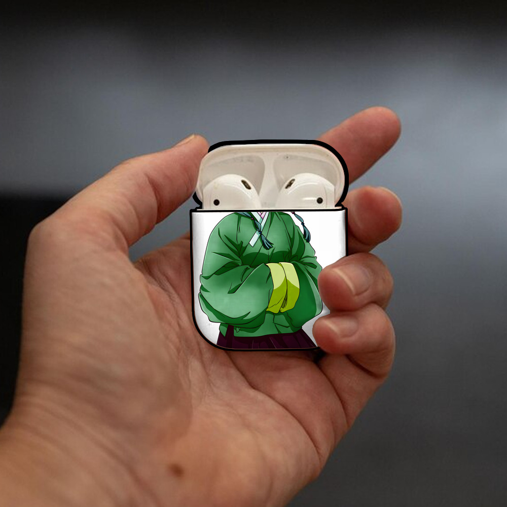 薬屋のひとりごと The Apothecary Diaries AirPods 第2世代保護ケース ハードシェル ブラック 耐衝撃・防指紋・カラビナ付き