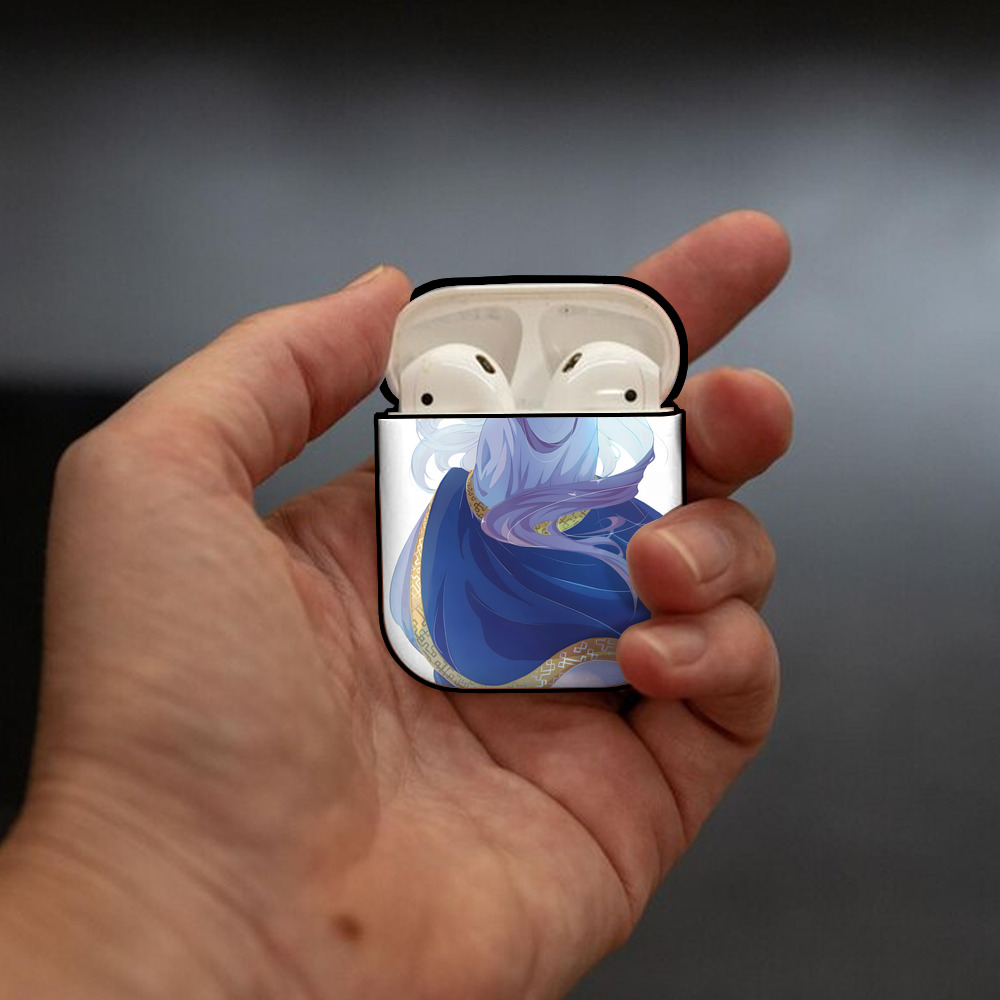 薬屋のひとりごと The Apothecary Diaries AirPods 第2世代保護ケース ハードシェル ブラック 耐衝撃・防指紋・カラビナ付き
