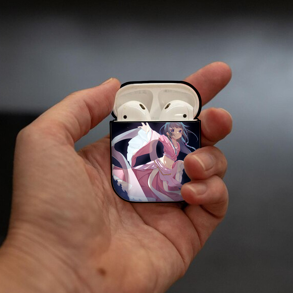 薬屋のひとりごと The Apothecary Diaries AirPods 第2世代保護ケース ハードシェル ブラック 耐衝撃・防指紋・カラビナ付き
