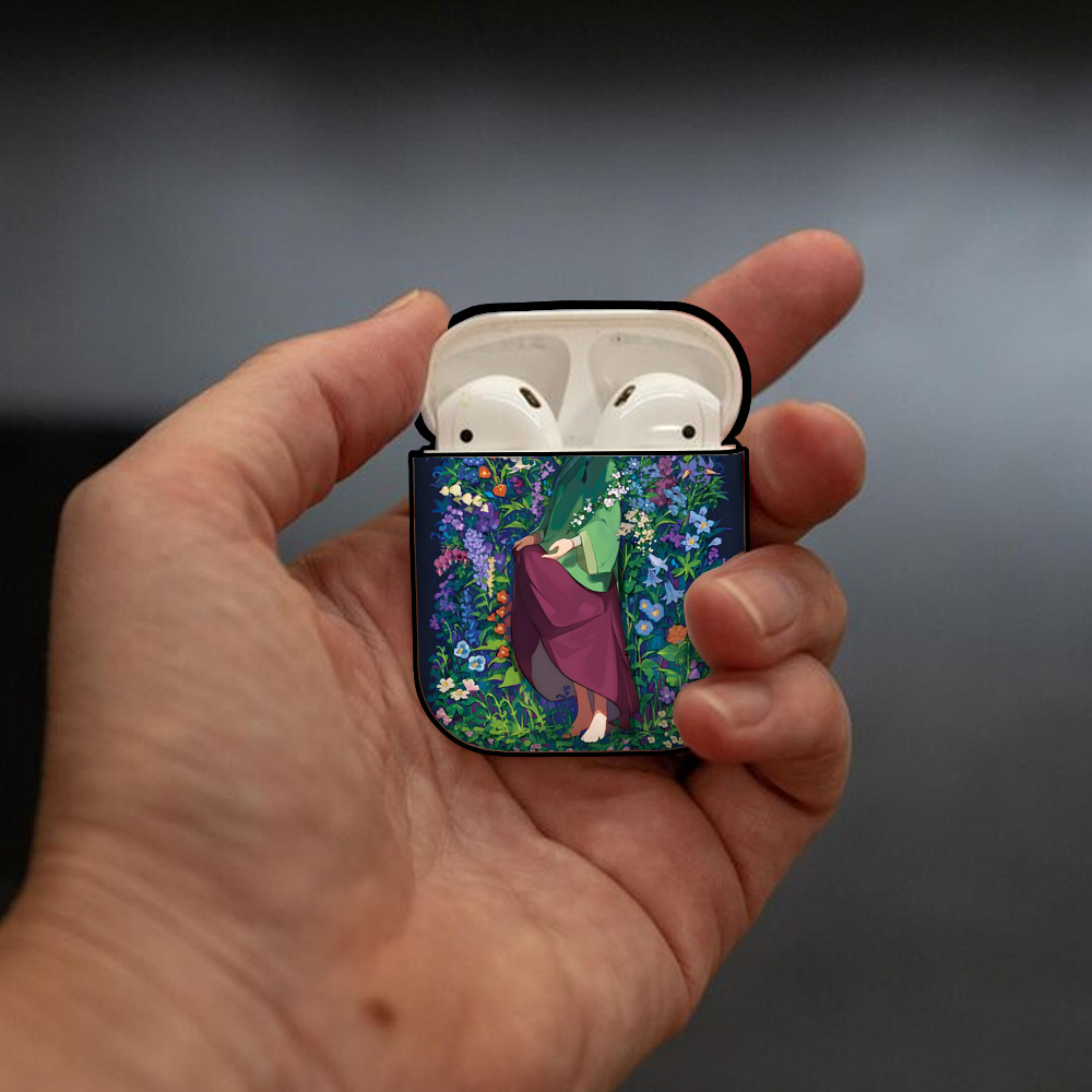 薬屋のひとりごと The Apothecary Diaries AirPods 第2世代保護ケース ハードシェル ブラック 耐衝撃・防指紋・カラビナ付き
