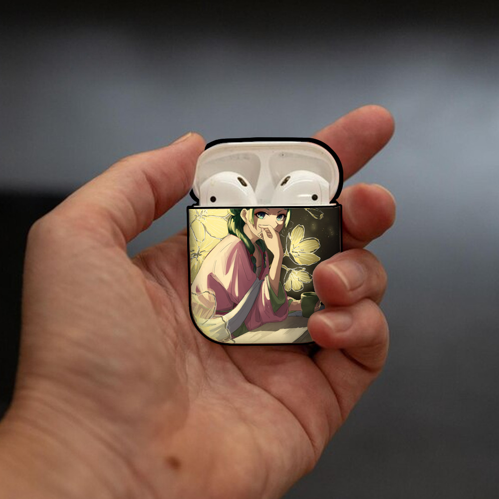 薬屋のひとりごと The Apothecary Diaries AirPods 第2世代保護ケース ハードシェル ブラック 耐衝撃・防指紋・カラビナ付き