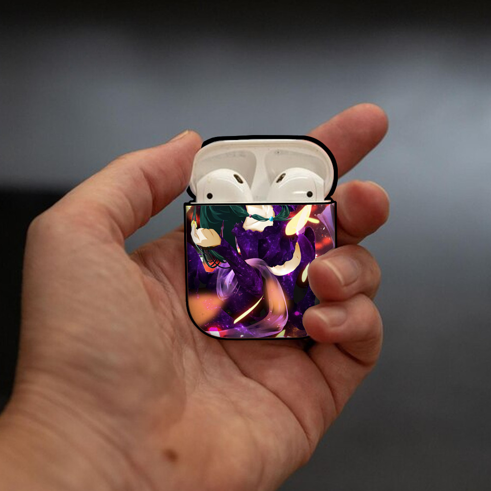 薬屋のひとりごと The Apothecary Diaries AirPods 第2世代保護ケース ハードシェル ブラック 耐衝撃・防指紋・カラビナ付き