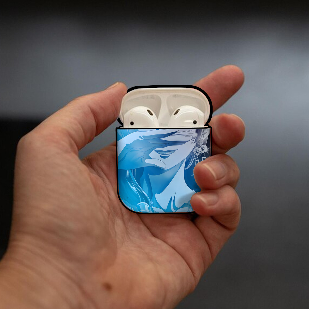 薬屋のひとりごと The Apothecary Diaries AirPods 第2世代保護ケース ハードシェル ブラック 耐衝撃・防指紋・カラビナ付き