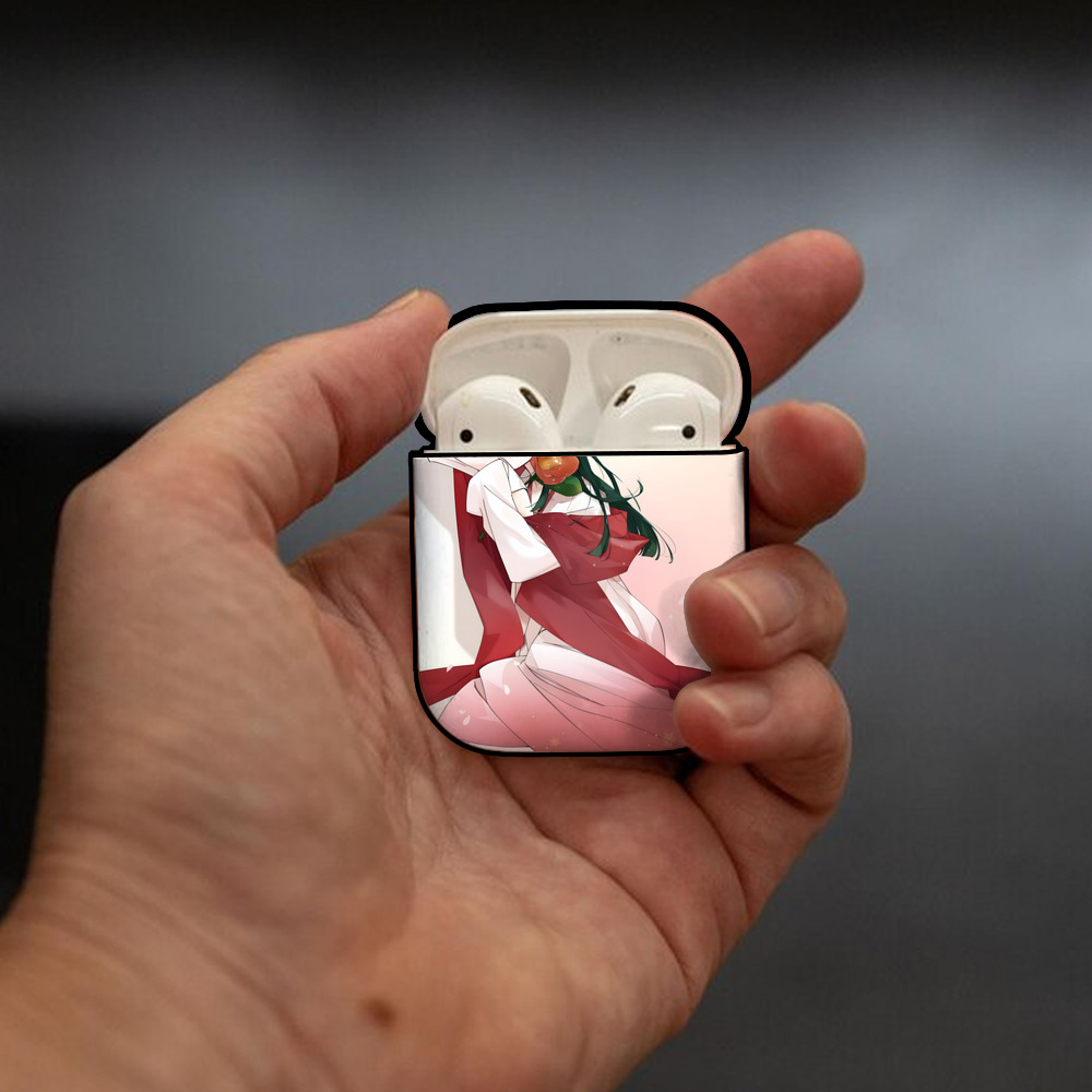 薬屋のひとりごと The Apothecary Diaries AirPods 第2世代保護ケース ハードシェル ブラック 耐衝撃・防指紋・カラビナ付き