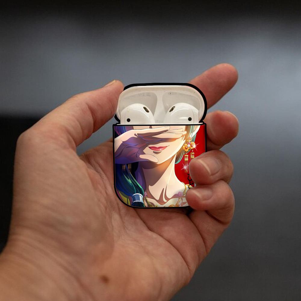 薬屋のひとりごと The Apothecary Diaries AirPods 第2世代保護ケース ハードシェル ブラック 耐衝撃・防指紋・カラビナ付き