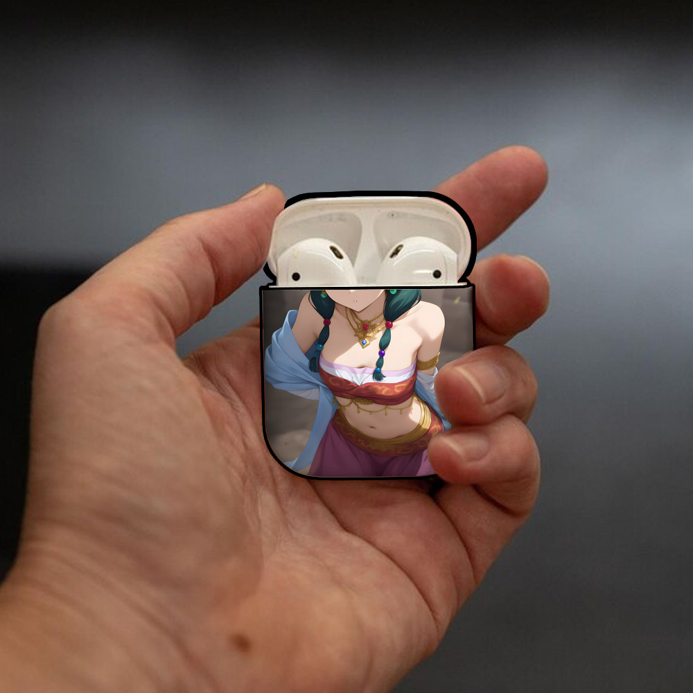 薬屋のひとりごと The Apothecary Diaries AirPods 第2世代保護ケース ハードシェル ブラック 耐衝撃・防指紋・カラビナ付き