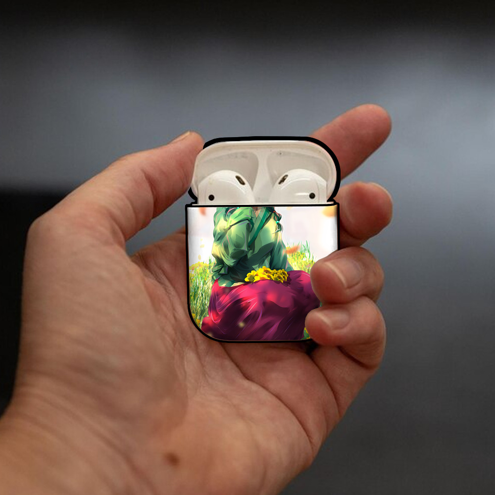 薬屋のひとりごと The Apothecary Diaries AirPods 第2世代保護ケース ハードシェル ブラック 耐衝撃・防指紋・カラビナ付き