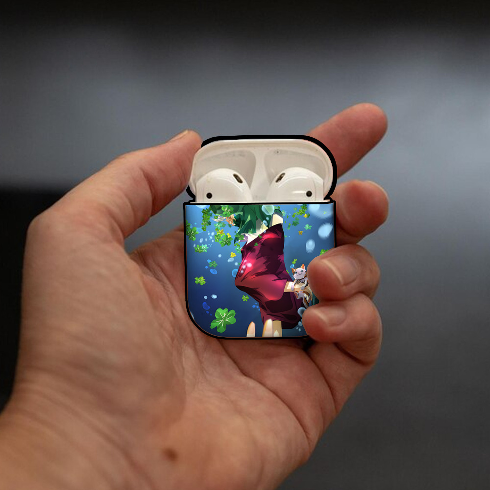 薬屋のひとりごと The Apothecary Diaries AirPods 第2世代保護ケース ハードシェル ブラック 耐衝撃・防指紋・カラビナ付き