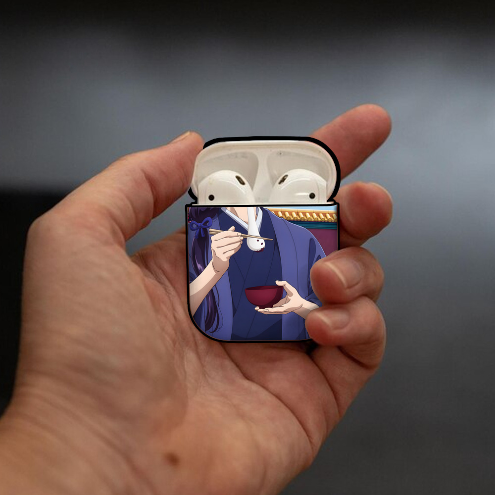 薬屋のひとりごと The Apothecary Diaries AirPods 第2世代保護ケース ハードシェル ブラック 耐衝撃・防指紋・カラビナ付き