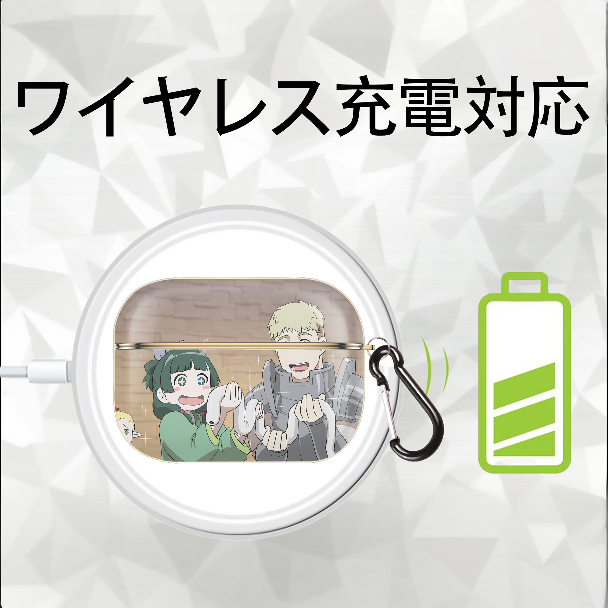 薬屋のひとりごと The Apothecary Diaries 【AirPods Pro用】ハードシェル保護ケース｜耐衝撃・防指紋・カラビナ付き商品仕様