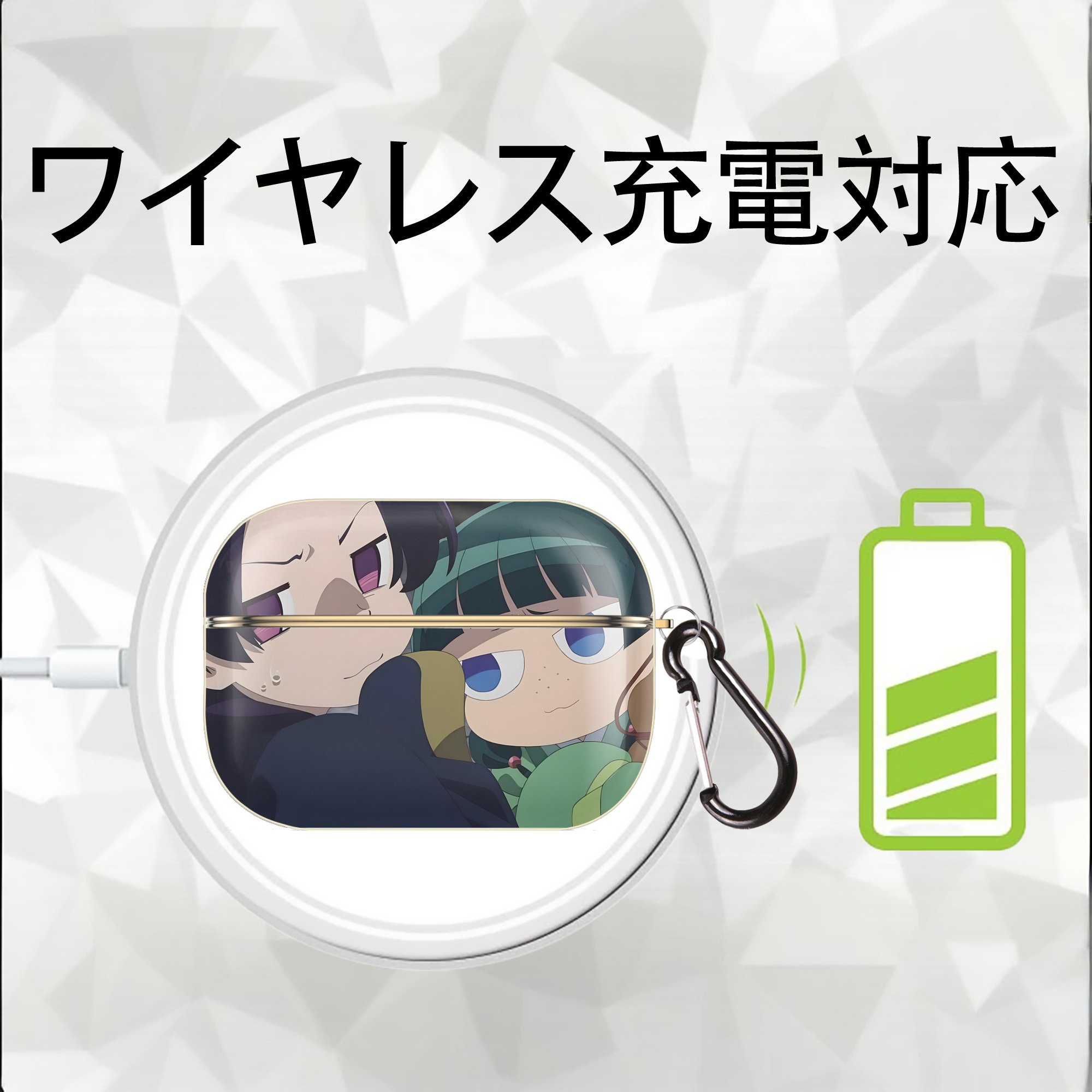 薬屋のひとりごと The Apothecary Diaries 【AirPods Pro用】ハードシェル保護ケース｜耐衝撃・防指紋・カラビナ付き商品仕様