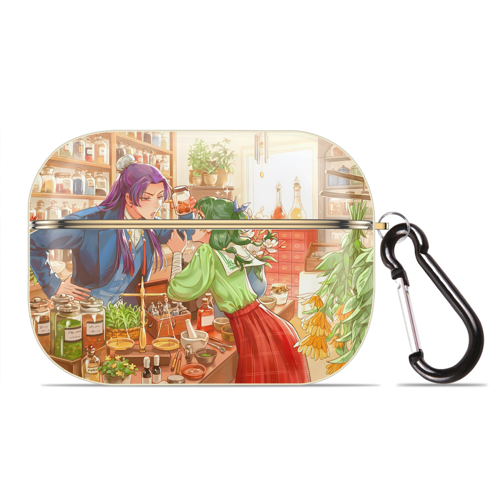 （画像用） 薬屋のひとりごと The Apothecary Diaries 【AirPods Pro用】ハードシェル保護ケース｜耐衝撃・防指紋・カラビナ付き商品仕様