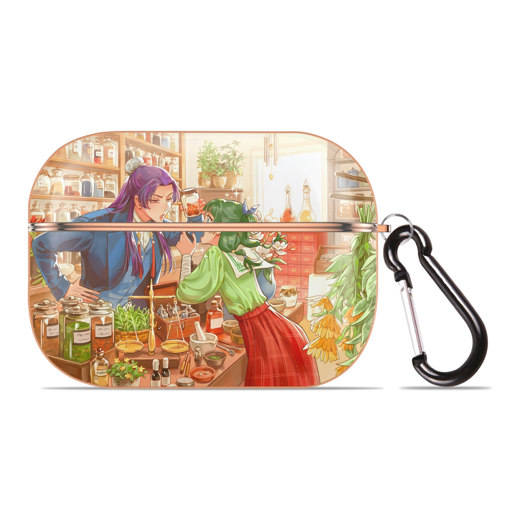 （画像用） 薬屋のひとりごと The Apothecary Diaries 【AirPods Pro用】ハードシェル保護ケース｜耐衝撃・防指紋・カラビナ付き商品仕様