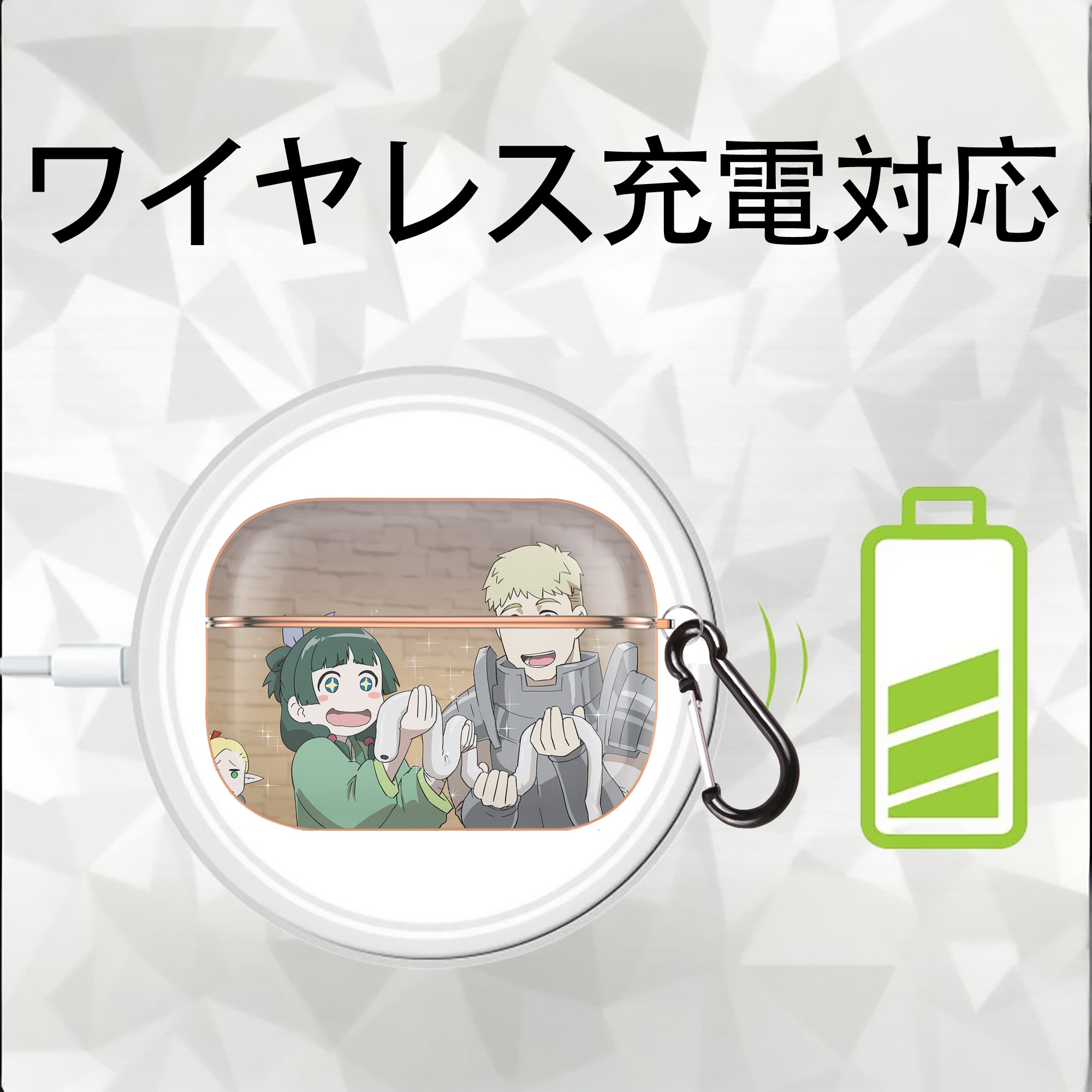 薬屋のひとりごと The Apothecary Diaries 【AirPods Pro用】ハードシェル保護ケース｜耐衝撃・防指紋・カラビナ付き商品仕様